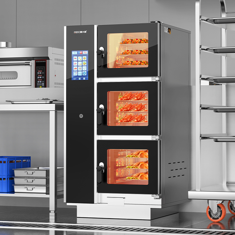 麥大廚ZKA19系列3柜組合觸屏式商用萬(wàn)能蒸烤箱12.6kW